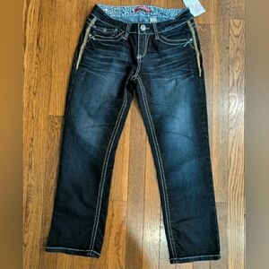 NWOT Womens, Juniors Vintage Union Bay  Capri Jeans Sz 7x26 Low Rise